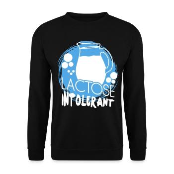 Funny Lactose Intolerant Joke - Unisex Pullover - Schwarz - Vorne - Alina (178cm) & Michal (187cm)