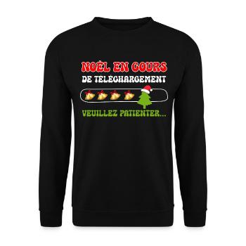Téléchargement Sapin De Noël Homme Femme Enfant - Sweat-shirt Unisexe - noir - Devant - Alina (178cm) & Michal (187cm)