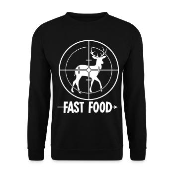 Chasse Chasseur de restauration rapide - Sweat-shirt Unisexe - noir - Devant - Alina (178cm) & Michal (187cm)