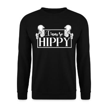 Hip Surgery New Hip Implant - Unisex Sweatshirt - black - Front - Alina (178cm) & Michal (187cm)