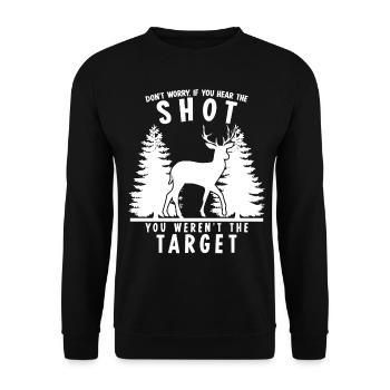 Hunters Hunter Hunting - Unisex Pullover - Schwarz - Vorne - Alina (178cm) & Michal (187cm)