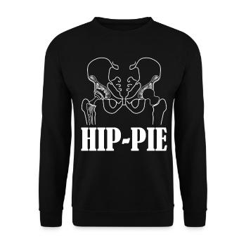 Hip Implant Hip Surgery - Unisex Sweatshirt - black - Front - Alina (178cm) & Michal (187cm)