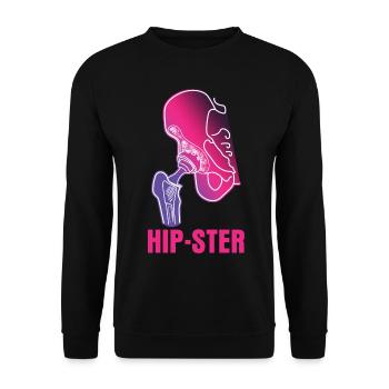 Hip Implant Funny Hip Surgery - Unisex Sweatshirt - black - Front - Alina (178cm) & Michal (187cm)