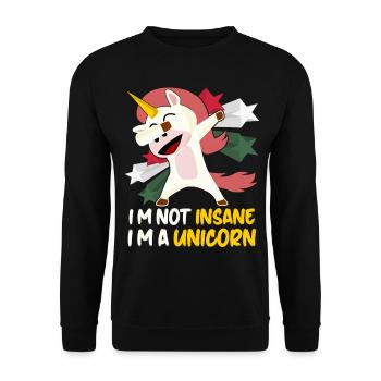 Insane Unicorn Insanity - Unisex Sweatshirt - black - Front - Alina (178cm) & Michal (187cm)