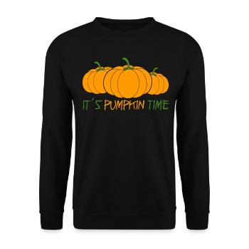 L’heure de la citrouille avec des citrouilles - Sweat-shirt Unisexe - noir - Devant - Alina (178cm) & Michal (187cm)