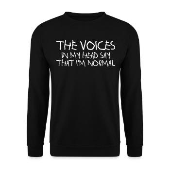 Voices in my head - Unisex Sweatshirt - black - Front - Alina (178cm) & Michal (187cm)