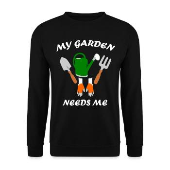Garden Gardening Landscaping Gardener - Unisex Sweatshirt - black - Front - Alina (178cm) & Michal (187cm)