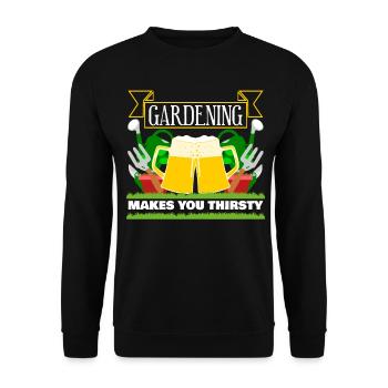 Gardener Gardening Garden - Unisex Sweatshirt - black - Front - Alina (178cm) & Michal (187cm)