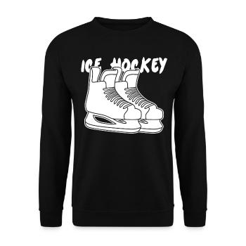 Ice Hockey Skates - Unisex Sweatshirt - black - Front - Alina (178cm) & Michal (187cm)