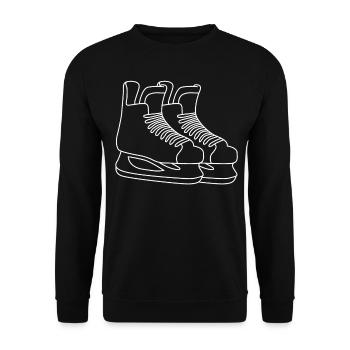 Ice Hockey Skates for Ice Hockey Player - Unisex Sweatshirt - black - Front - Alina (178cm) & Michal (187cm)