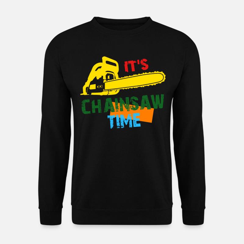 Chainsaw Retro Chain Saw - Unisex Sweatshirt - black