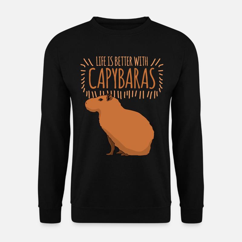 Capybara Capybaras - Sweat-shirt Unisexe - noir