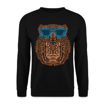 Capybaras with sunglasses Capybara - Unisex Pullover - Schwarz - Vorne - Alina (178cm) & Michal (187cm)