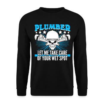 Plumbers Skull Plumber - Unisex Pullover - Schwarz - Vorne - Alina (178cm) & Michal (187cm)