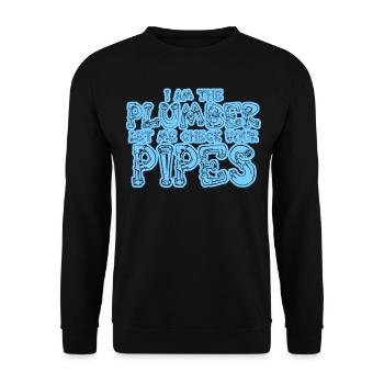 Plumber Pipes Plumbers - Unisex Pullover - Schwarz - Vorne - Alina (178cm) & Michal (187cm)