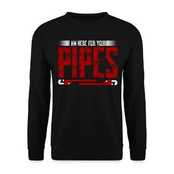 Plumber Joke Plumbers - Unisex Pullover - Schwarz - Vorne - Alina (178cm) & Michal (187cm)
