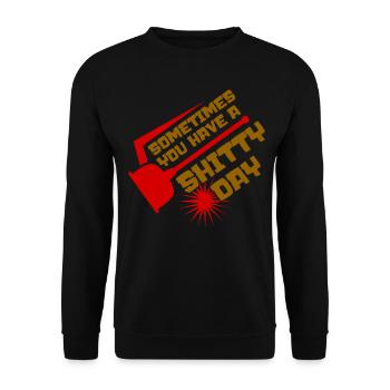 Plumber Shit Joke Plumbers - Unisex Pullover - Schwarz - Vorne - Alina (178cm) & Michal (187cm)