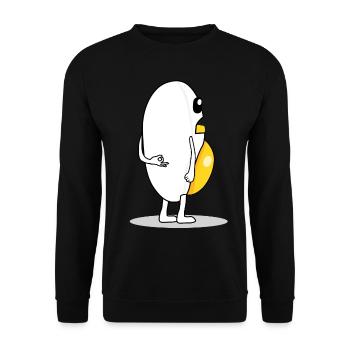 Egg Protein Circle Game Eggs - Unisex Sweatshirt - black - Front - Alina (178cm) & Michal (187cm)