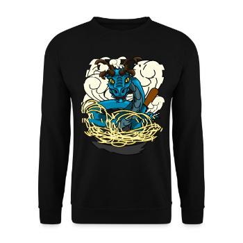 Wok Pan Dragon - Sweat-shirt Unisexe - noir - Devant - Alina (178cm) & Michal (187cm)