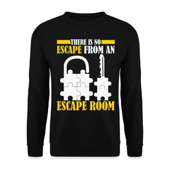 Escape Game Escape Room - Unisex Sweatshirt - black - Front - Alina (178cm) & Michal (187cm)