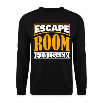 Escape Game Joke Escape Room - Unisex Sweatshirt - black - Front - Alina (178cm) & Michal (187cm)