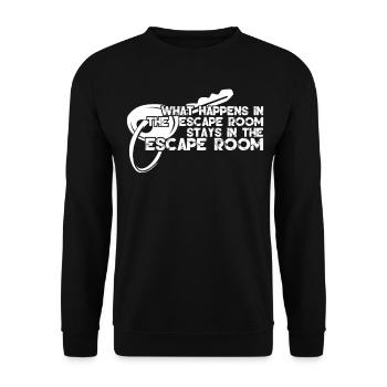 Escape Room Game - Unisex Sweatshirt - black - Front - Alina (178cm) & Michal (187cm)