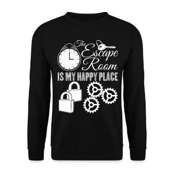 Escape Room - Unisex Sweatshirt - black - Front - Alina (178cm) & Michal (187cm)