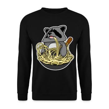 Wok Pan Raton laveur - Sweat-shirt Unisexe - noir - Devant - Alina (178cm) & Michal (187cm)
