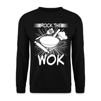 Wok cuisine asiatique - Sweat-shirt Unisexe - noir - Devant - Alina (178cm) & Michal (187cm)