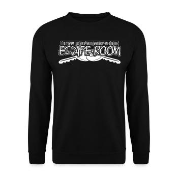 Escape Room Escape Game - Unisex Sweatshirt - black - Front - Alina (178cm) & Michal (187cm)