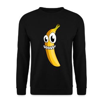 Banana Crazy Bananas - Unisex Sweatshirt - black - Front - Alina (178cm) & Michal (187cm)