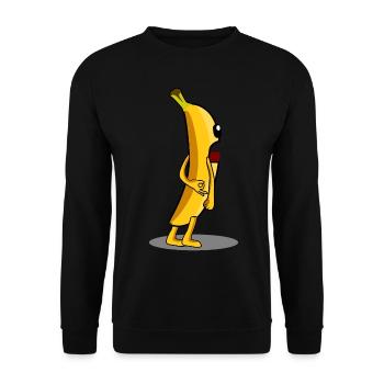 Bananas Circle Game Banana - Unisex Sweatshirt - black - Front - Alina (178cm) & Michal (187cm)