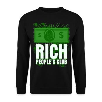 Equity Economy Capitalism Stocks - Unisex Sweatshirt - black - Front - Alina (178cm) & Michal (187cm)