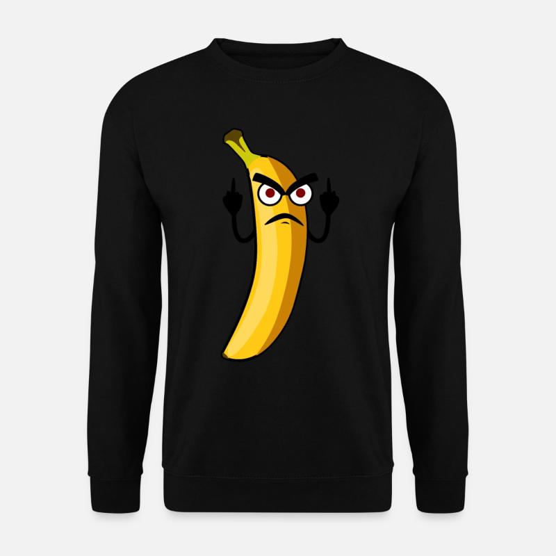 Bananes Banane grincheuse - Sweat-shirt Unisexe - noir