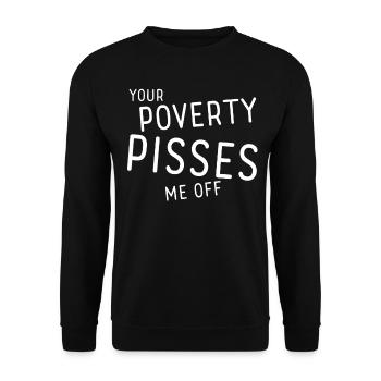 Capitalism Rich and Poor Stocks Market - Unisex Sweatshirt - black - Front - Alina (178cm) & Michal (187cm)