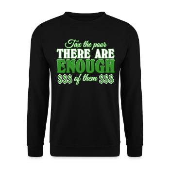 Capitalism Joke Market Money Stocks - Unisex Sweatshirt - black - Front - Alina (178cm) & Michal (187cm)