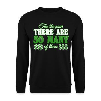 Capitalism Joke Money Stocks - Unisex Sweatshirt - black - Front - Alina (178cm) & Michal (187cm)