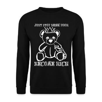 Capitalism Market Money Stocks - Unisex Sweatshirt - black - Front - Alina (178cm) & Michal (187cm)