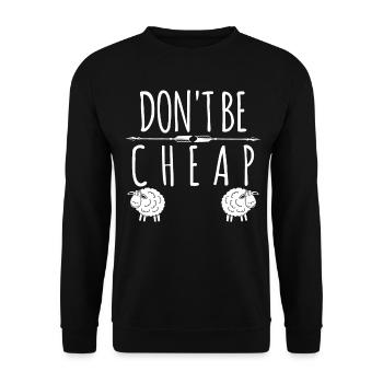 Sheep Joke Shepherd - Unisex Sweatshirt - black - Front - Alina (178cm) & Michal (187cm)