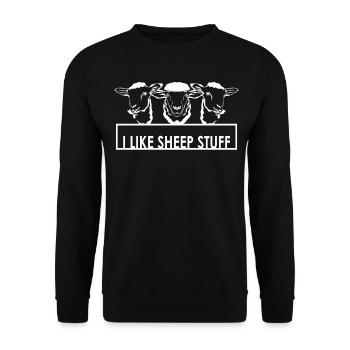 Cheap Stuff Sheep - Unisex Pullover - Schwarz - Vorne - Alina (178cm) & Michal (187cm)