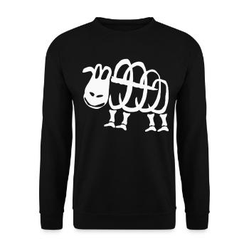 Sheep Skeleton - Unisex Pullover - Schwarz - Vorne - Alina (178cm) & Michal (187cm)
