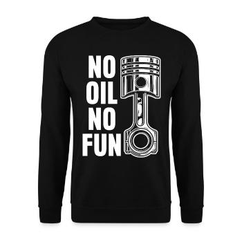 Workshop Car Oil Mechanic - Unisex Sweatshirt - black - Front - Alina (178cm) & Michal (187cm)
