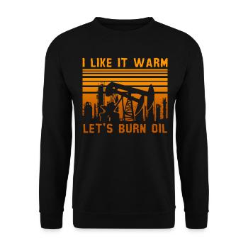 Oil Mechanic Car Gasoline Workshop - Unisex Sweatshirt - black - Front - Alina (178cm) & Michal (187cm)