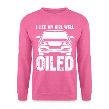 Mechanic Joke Car Workshop Oil - Unisex Pullover - Pink - Vorne