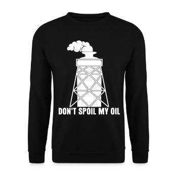 Oil Joke Mechanic Car Gasoline Workshop - Unisex Sweatshirt - black - Front - Alina (178cm) & Michal (187cm)
