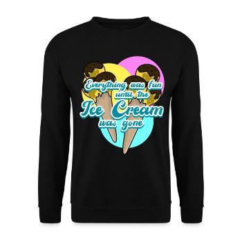 Ice Cream Icecream - Unisex Pullover - Schwarz - Vorne - Alina (178cm) & Michal (187cm)