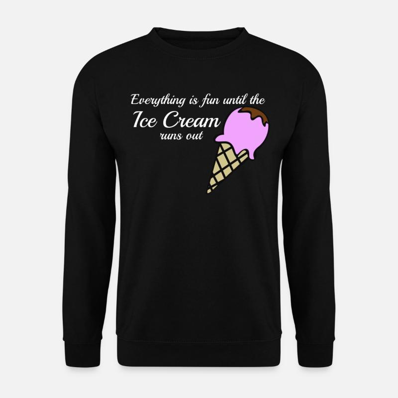 Ice Cream Joke Icecream - Unisex Pullover - Schwarz