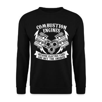 Car Workshop Mechanic Mechanics - Unisex Sweatshirt - black - Front - Alina (178cm) & Michal (187cm)