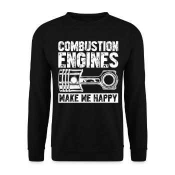 Mechanics Combustion Engine Mechanic - Unisex Sweatshirt - black - Front - Alina (178cm) & Michal (187cm)