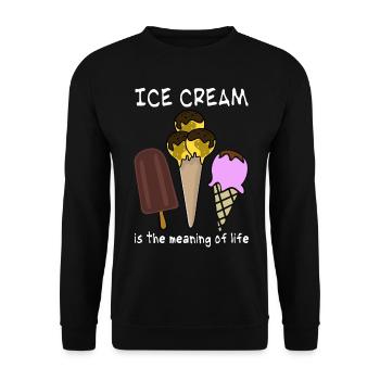 Icecream Ice Cream - Unisex Pullover - Schwarz - Vorne - Alina (178cm) & Michal (187cm)